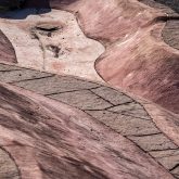 A red undulating landscape.